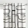 Spoonflower Graffiti Black Offwhite Curtain Panel