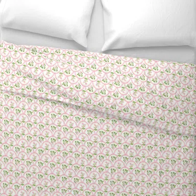Spoonflower Grand Millennial Pink Botanical Wide Cotton Sateen 3.5 oz 26" X 20" Standard Knife Edge