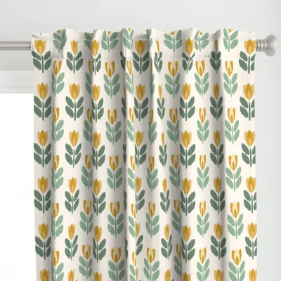 Spoonflower Grand Millennial Tulip Curtain Panel