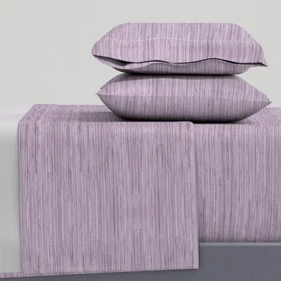 Spoonflower Grasscloth Fabric And Wallpaper In Soft Lavender Full Sheet Set