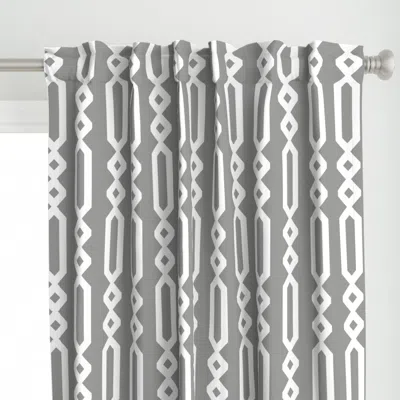 Spoonflower Gray And White Geometric Curtain Panel