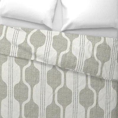 Spoonflower Gray Flannel Ogee Euro Pillow Sham