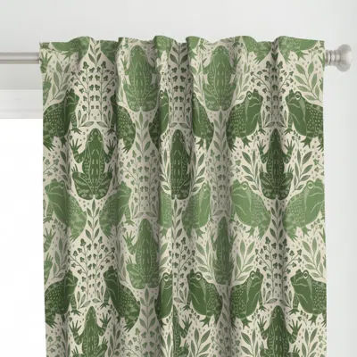 Spoonflower Green Frog Curtain Panel