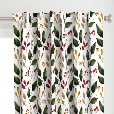 Spoonflower Green Red And Yellow Curtain Panel