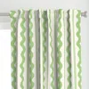 Spoonflower Green Vertical Stripes Curtain Panel