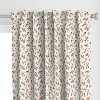 Spoonflower Greenaway Garden On Dark Curtain Panel