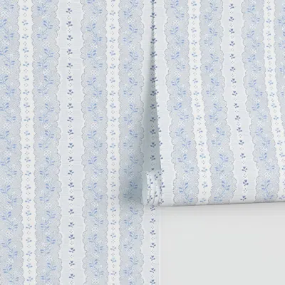 Spoonflower Greer Cornflower Performance 2' X 12' In Blue