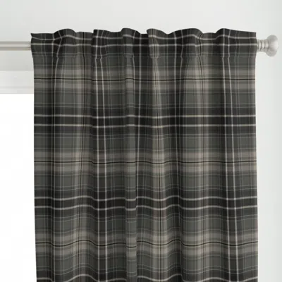 Spoonflower Grey And Black Large Curtain Panel