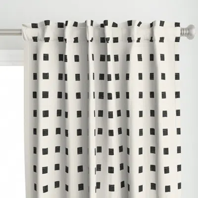 Spoonflower Griffin Black On Cream Curtain Panel