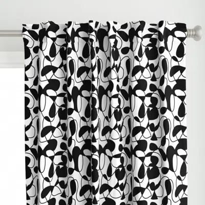 Spoonflower Groovy Continuous Line Curtain Panel