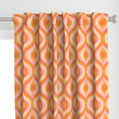 Spoonflower Groovy Psychedelic Swirl Curtain Panel In Multi