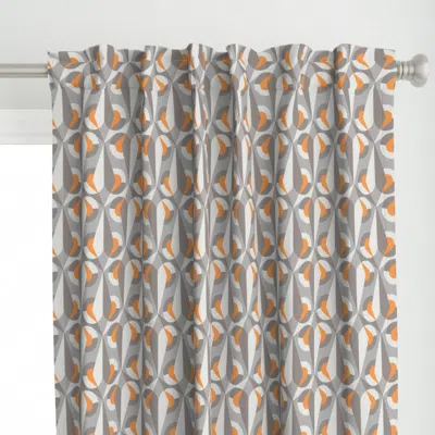 Spoonflower Gymnastique - Halfsize - Curtain Panel In Gray