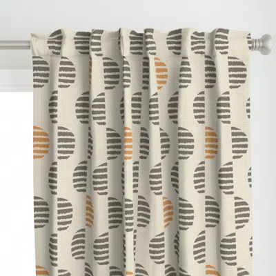 Spoonflower Half Moon Stripe Geo - Curtain Panel