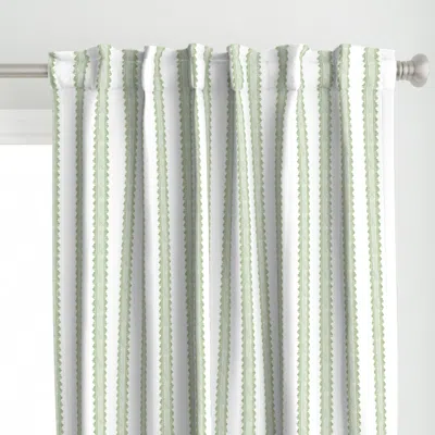 Spoonflower Half Scale Clarabelle Curtain Panel In Green