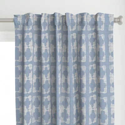 Spoonflower Hali Vintage Maeve Blue Curtain Panel