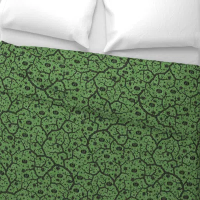 Spoonflower Halloween Forest Green Black Wide Cotton Sateen 3.5 oz 26" X 20" Standard Knife Edge