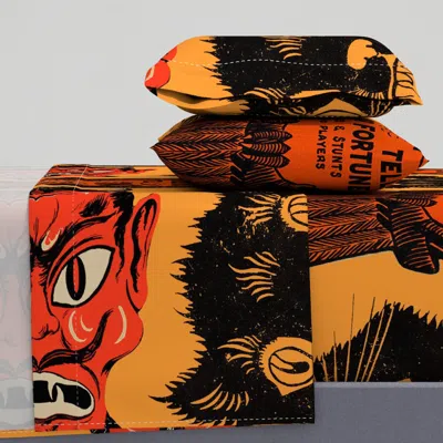Spoonflower Halloween Pillows Queen Sheet Set