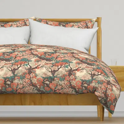 Spoonflower Hanami Sakura Medieval Style Duvet Cover