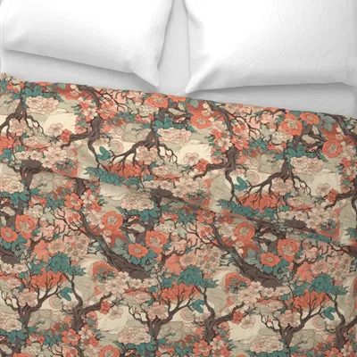 Spoonflower Hanami Sakura Medieval Style Euro Pillow Sham