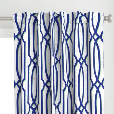 Spoonflower Hand-drawn Modern Linen Curtain Panel