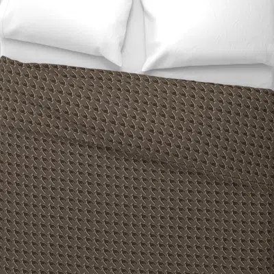 Spoonflower Hand-me-down Houndstooth King Pillow Sham In Brown
