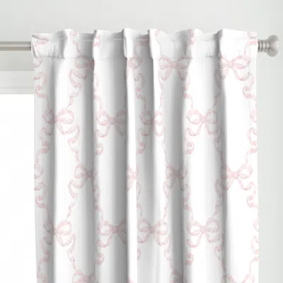 Spoonflower Hannah Ribbon Blush On Curtain Panel
