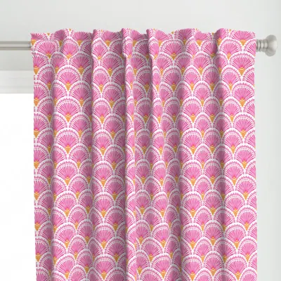 Spoonflower Happy Art Deco Painted Curtain Panel