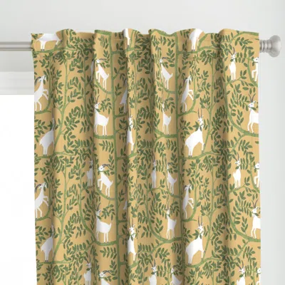 Spoonflower Happy Goat-together In Curtain Panel