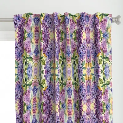 Spoonflower Happy Mother's Day Lilacs Curtain Panel
