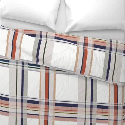 Spoonflower Harary Plaid Graphic Euro Pillow Sham