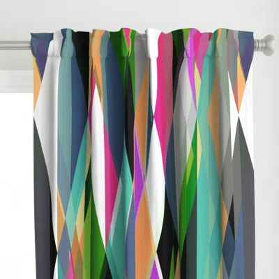 Spoonflower Harlequin Circus 2 Pink Curtain Panel