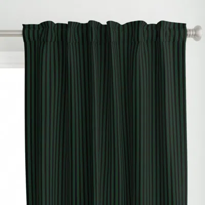 Spoonflower Haunted Mansion Stripes Curtain Panel In Green