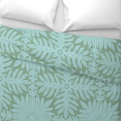 Spoonflower Hawaiian Quilt Lauae V2 Wide Cotton Sateen 3.5 oz 26" X 20" Standard Knife Edge