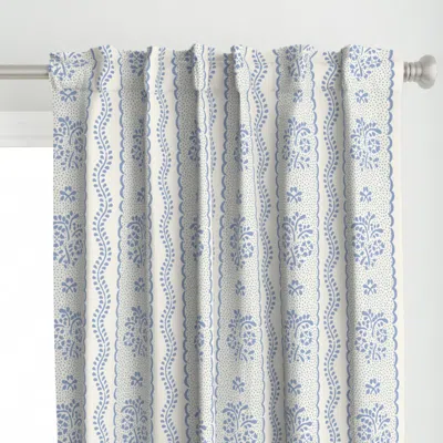 Spoonflower Hayley Stripe Pressed Curtain Panel