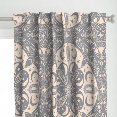 Spoonflower Hello Ramadan Gray Curtain Panel