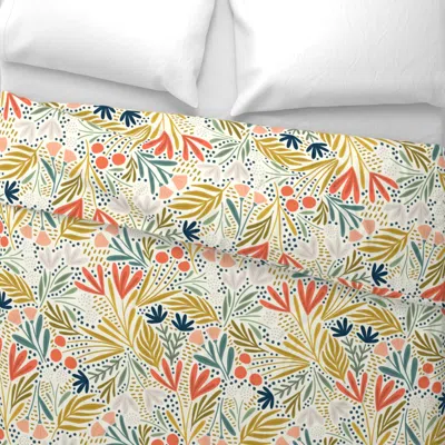 Spoonflower Henrietta Floral (light) Wide Cotton Sateen 3.5 oz 26" X 20" Standard Knife Edge