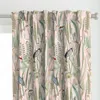 Spoonflower Herons In Marsh On Blush Curtain Panel