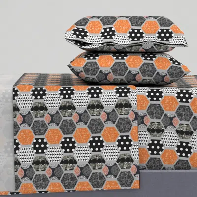 Spoonflower Hexagon Pattern Texture By Su G Suschaefer King Sheet Set