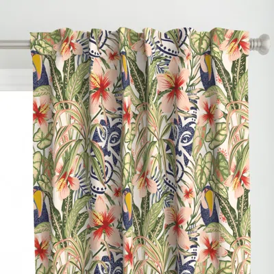 Spoonflower Hidden Hawaiian Garabateo Curtain Panel