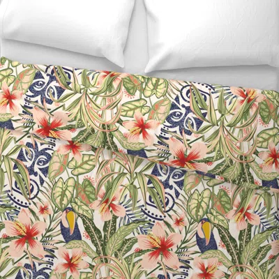 Spoonflower Hidden Hawaiian Garabateo Wide Cotton Sateen 3.5 oz 26" X 20" Standard Knife Edge