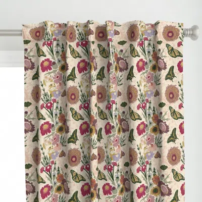Spoonflower Hidden Kitten Garden Curtain Panel