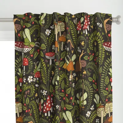 Spoonflower Hidden Whimsy Ferns And Curtain Panel
