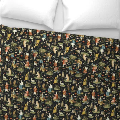 Spoonflower Hieronymus Bosch Cats Wide Cotton Sateen 3.5 oz 26" X 20" Standard Knife Edge