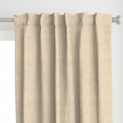 Spoonflower Honey Linen // City Boy Curtain Panel