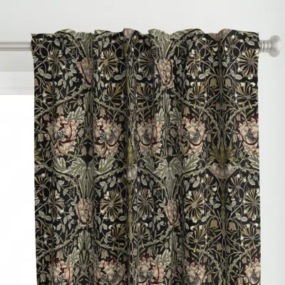 Spoonflower Honeysuckle And Tulip In Curtain Panel