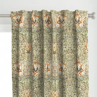 Spoonflower Honeysuckle William Curtain Panel