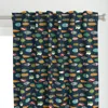 Spoonflower Hooked Up Navy Curtain Panel