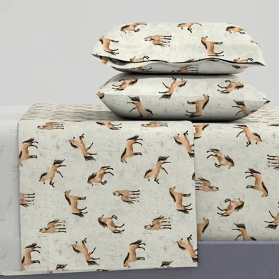 Spoonflower Horses Repeat Only Horses Full Sheet Set