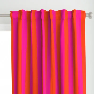 Spoonflower Hot Pink And Orange Bold Curtain Panel
