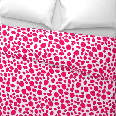 Spoonflower Hot Pink Dalmation Spots Wide Cotton Sateen 3.5 oz 26" X 20" Standard Knife Edge